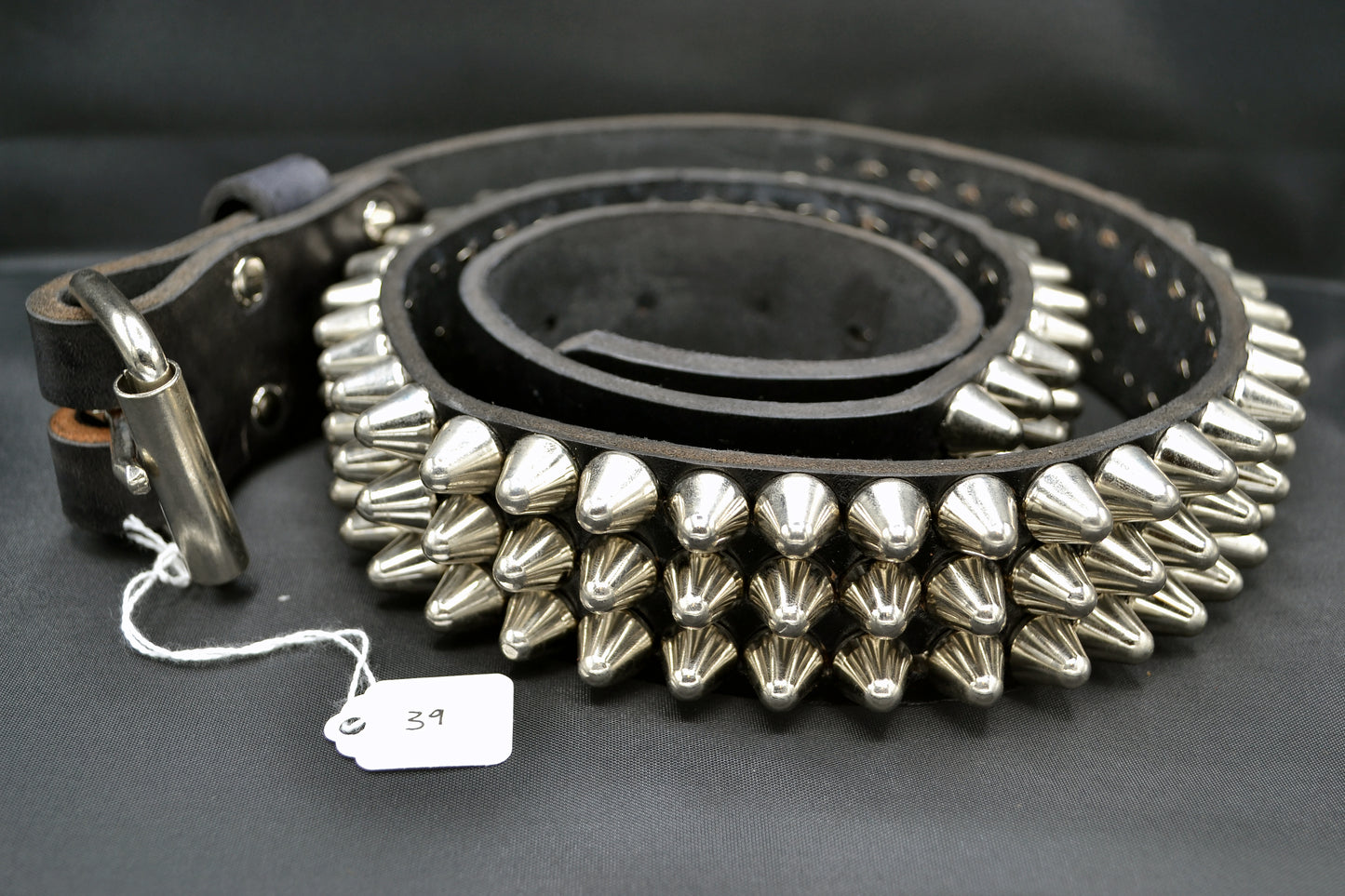 tall cone stud belt size 39