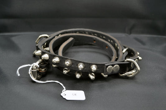 Small cone stud bondage belt 38