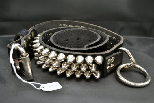 tall cone stud bondage belt size 33