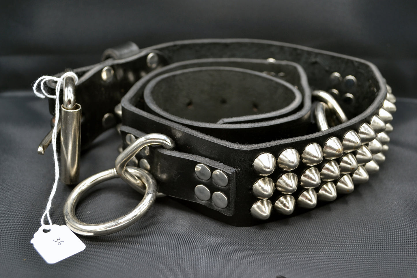 cone stud bondage belt size 36