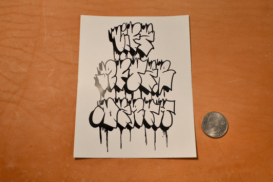 Life After Death throw up sticker