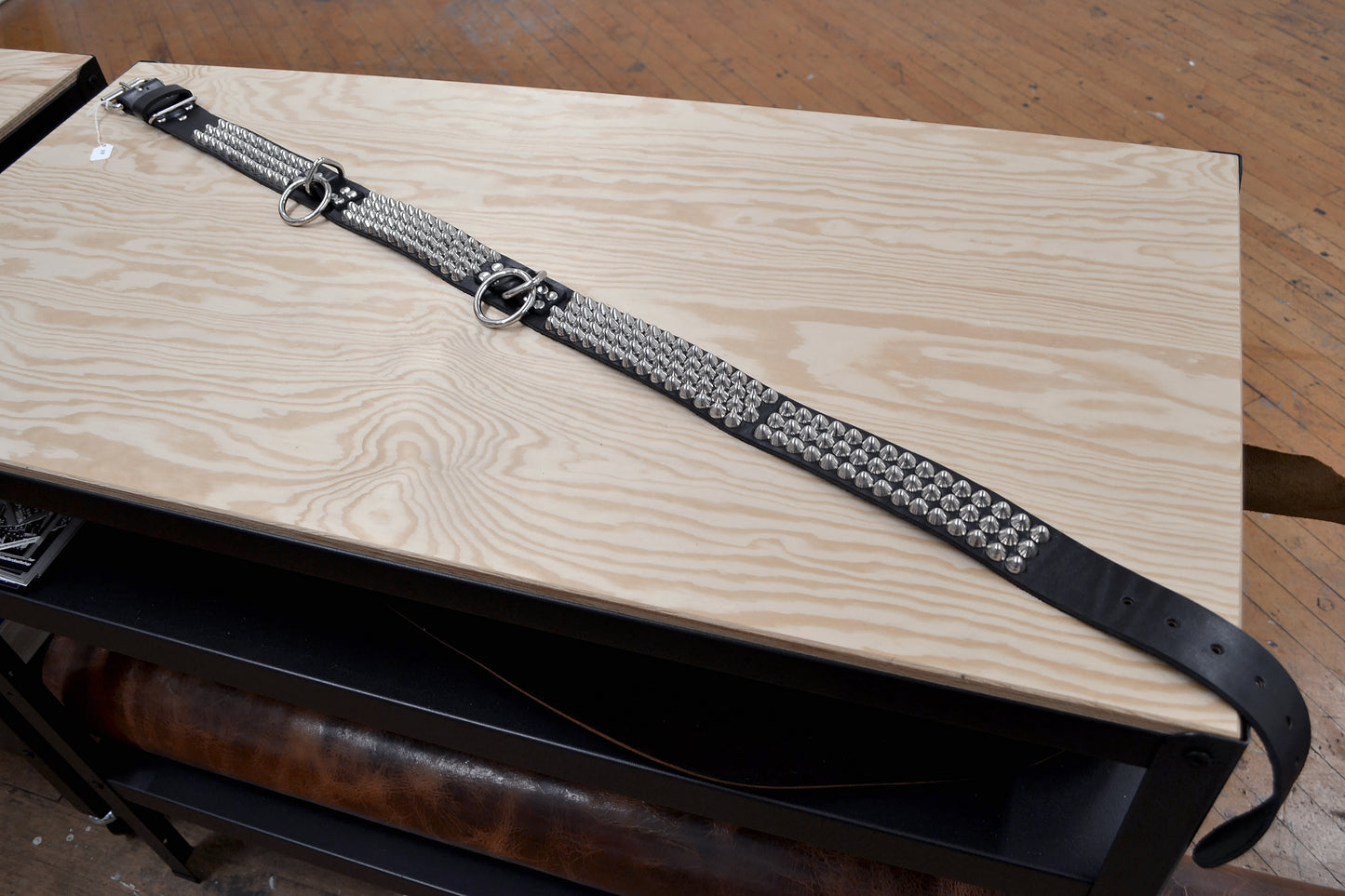 cone stud bondage belt size 44