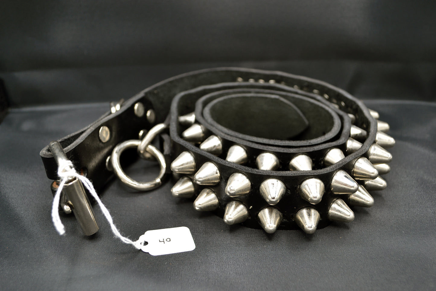 tall cone stud bondage belt size 40