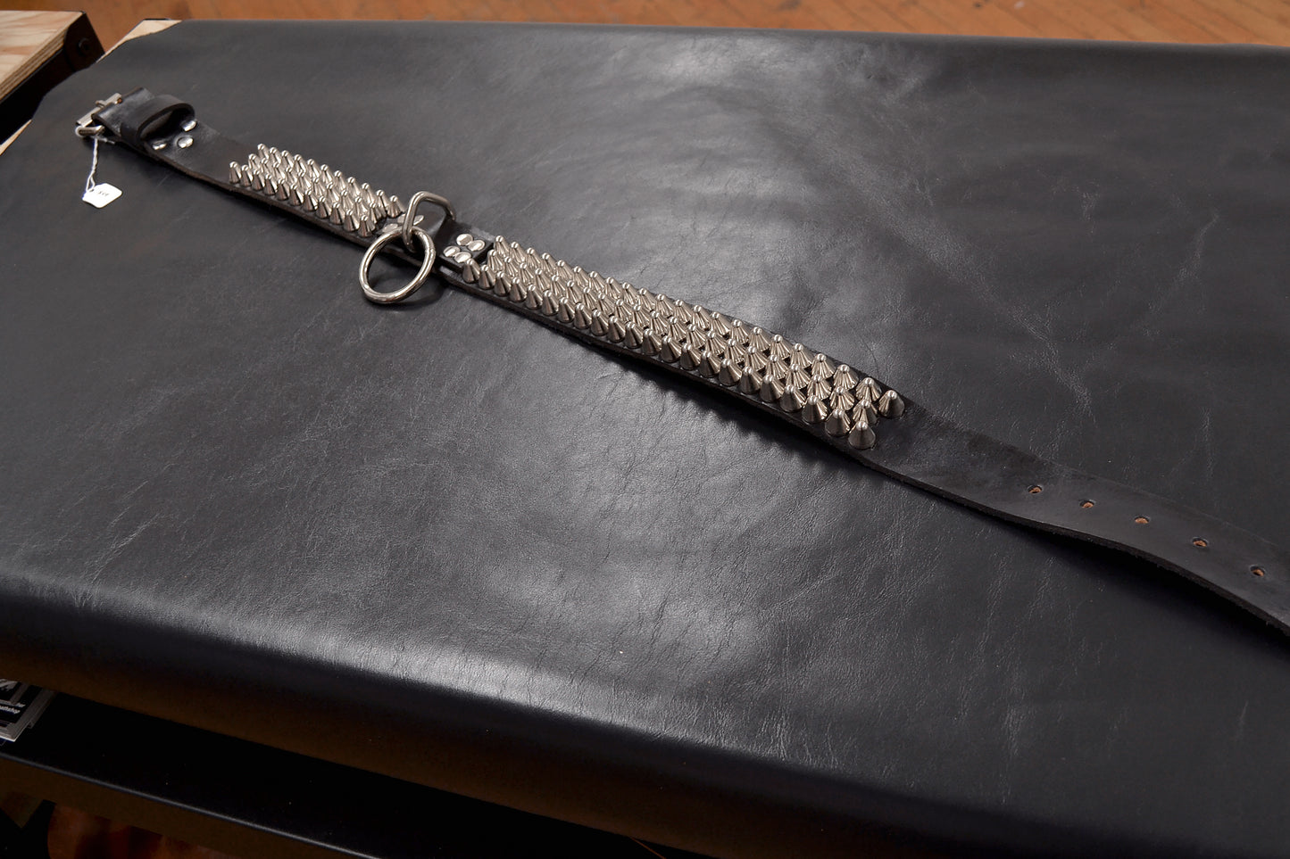 tall cone stud bondage belt size 33