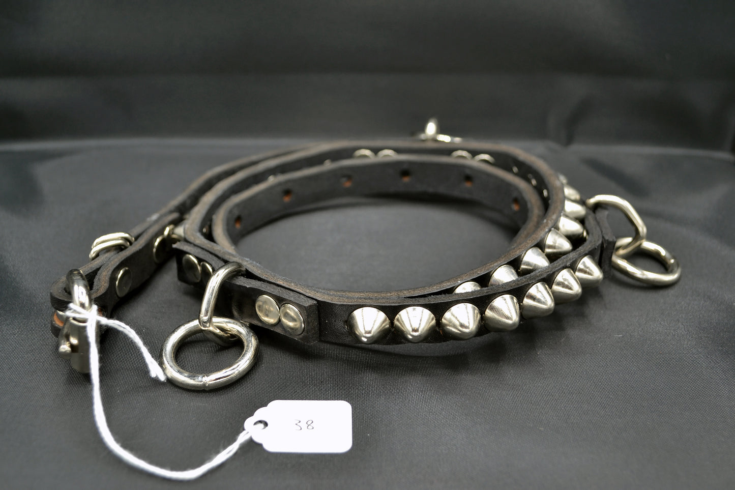 cone stud bondage belt size 38