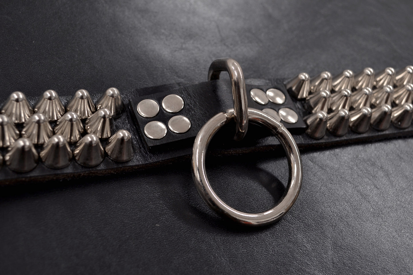 tall cone stud bondage belt size 33