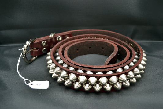 oxblood cone stud belt size 48