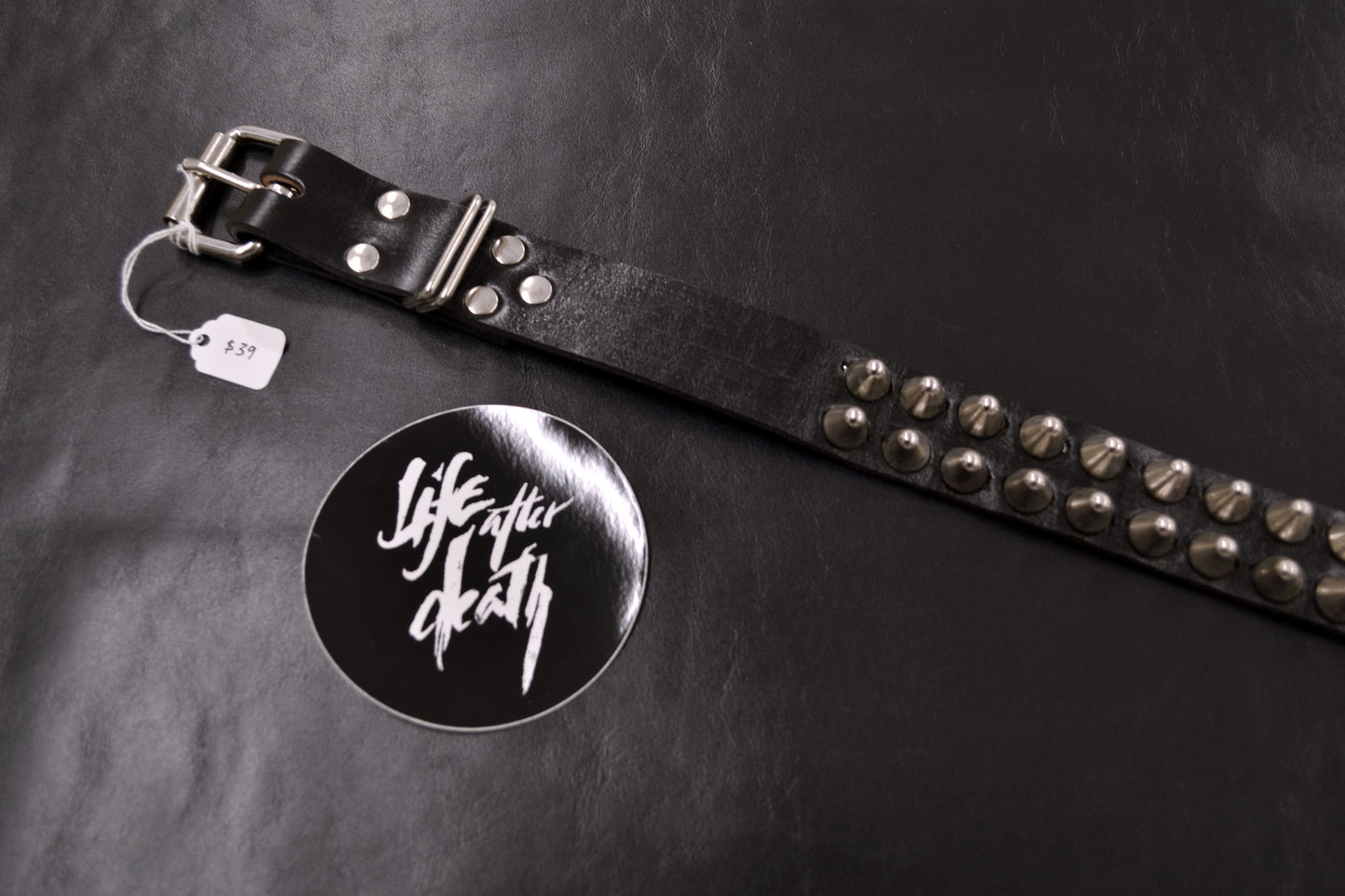 tall cone stud bondage belt size 40