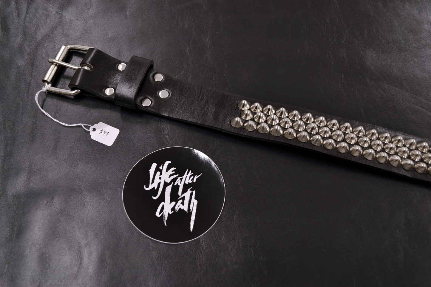 cone stud bondage belt size 40