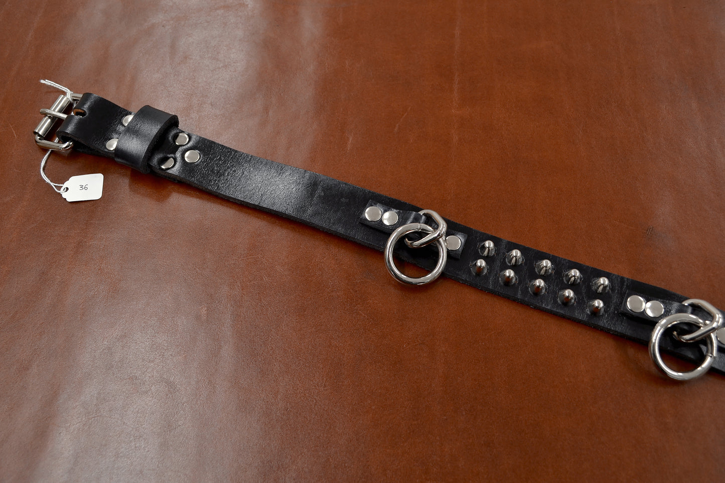 small cone stud bondage belt size 36