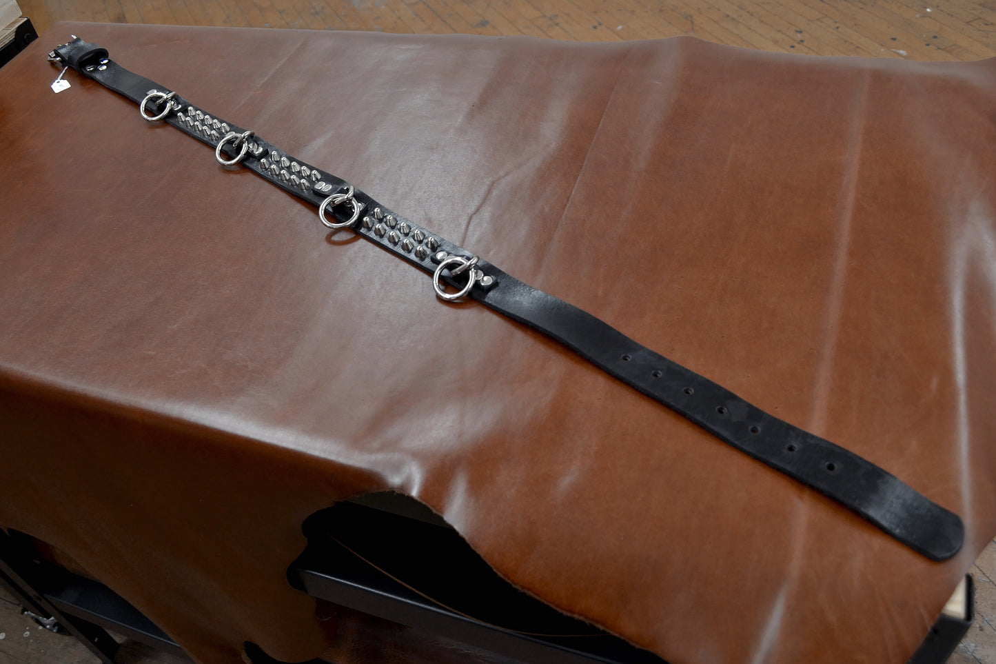 small cone stud bondage belt size 36
