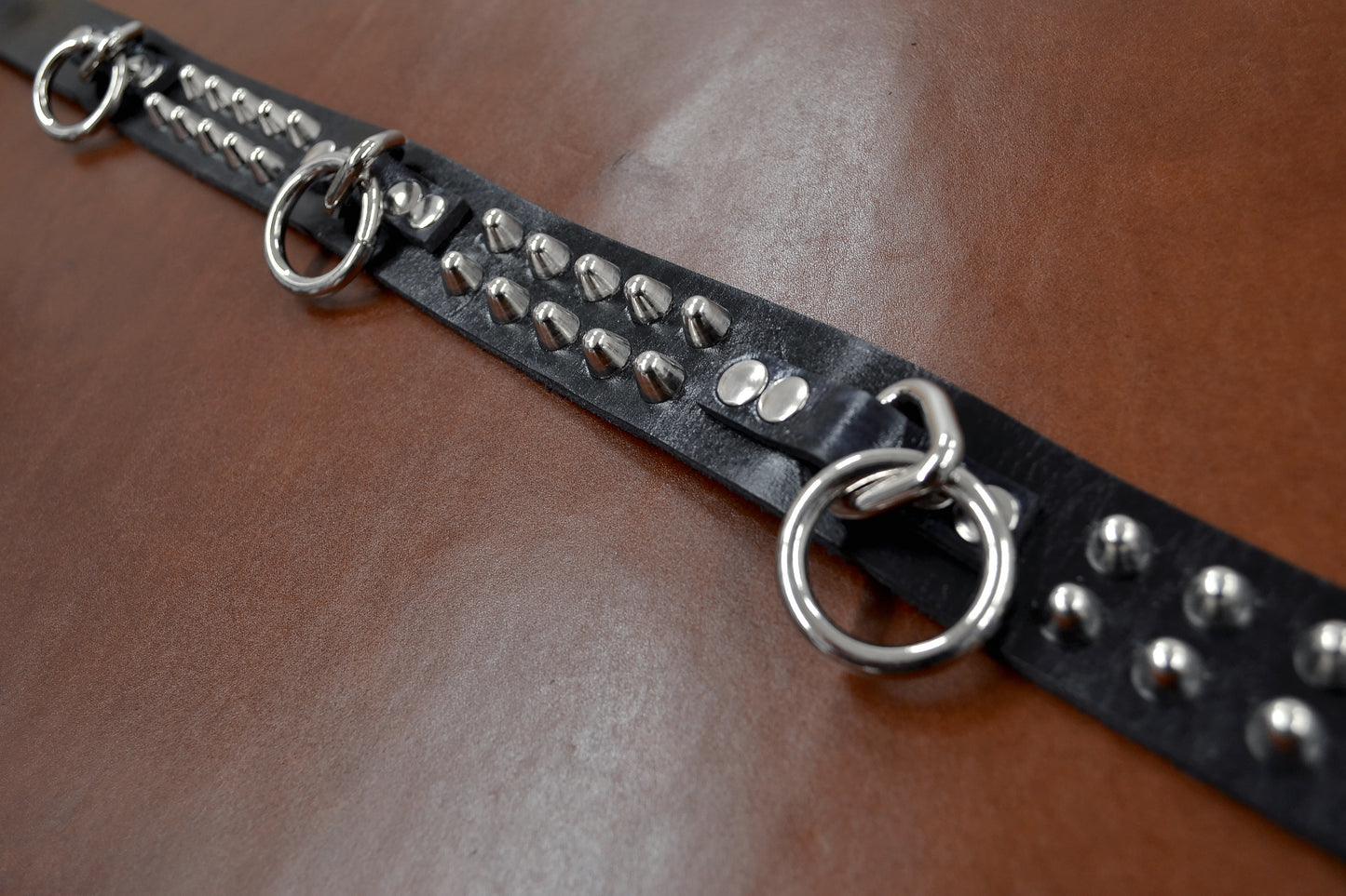 small cone stud bondage belt size 36