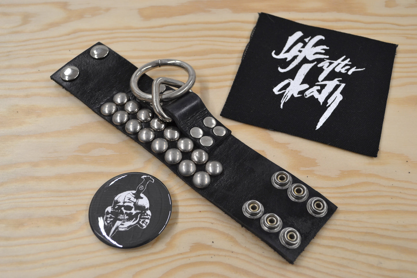 dome stud bondage bracelet