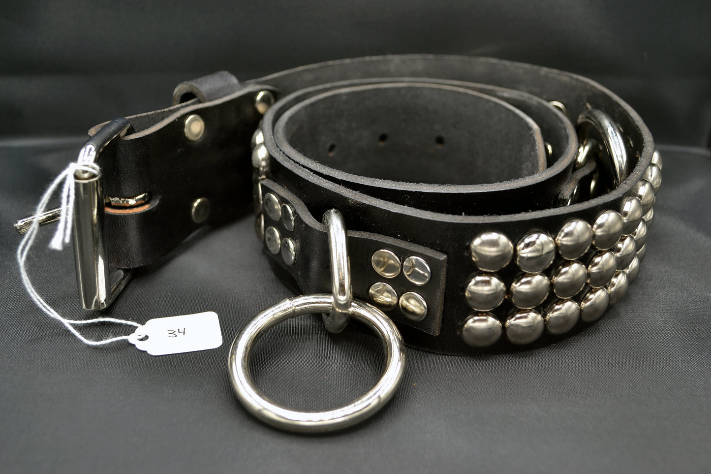 dome stud bondage belt size 34