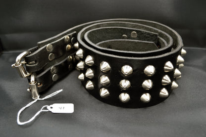 cone stud double buckle belt size 41