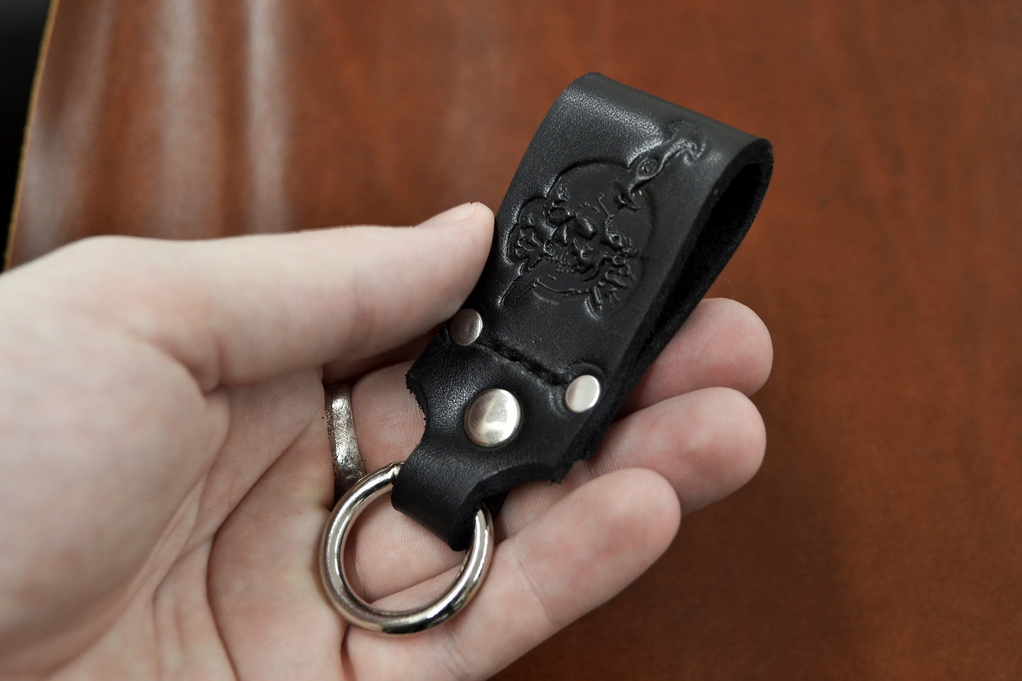 deathshead logo keyfob 1 1/4"